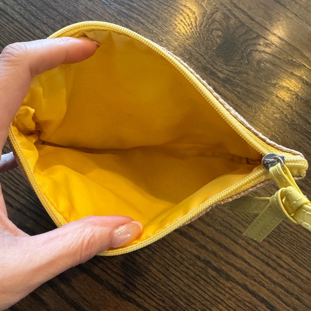 Stylish Yellow and Cream Women's Clutch - Picture 3 of 4